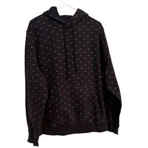 Nike‎ Black and Gold Checks Pullover Hoodie Sz Large RARE UNISEX